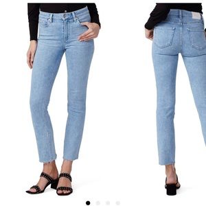 Paige Cindy Raw Hem Ankle Straight Jeans